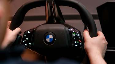 BMW Panoramic iDrive steering wheel