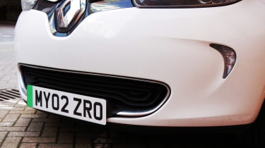 Electric car number plate