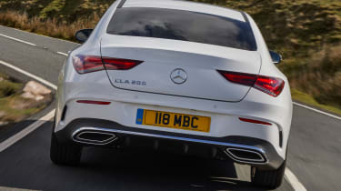 Mercedes CLA saloon tail action