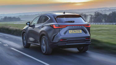 Lexus NX 2024 rear quarter driving