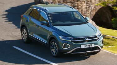 Volkswagen T-Roc aerial front quarter