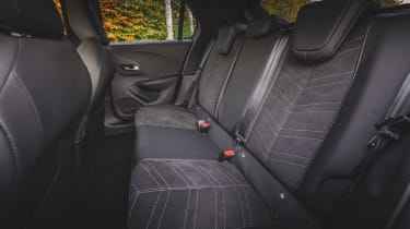 Vauxhall Corsa Electric facelift UK drive rear seats
