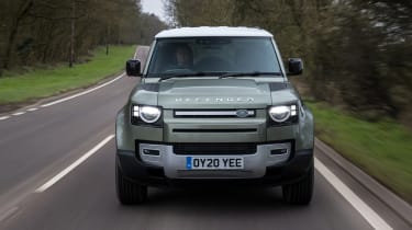 Land Rover Defender SUV front tracking