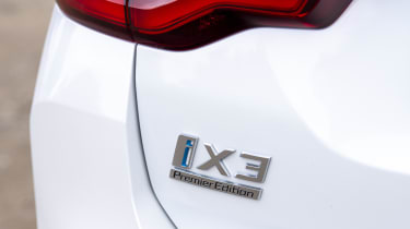 BMW iX3 SUV rear badge