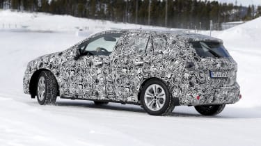 BMW 2 Series Active Tourer in camouflage - driving on frozen road
