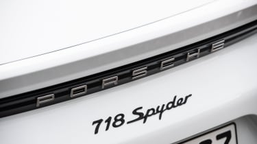 Porsche 718 Boxster Spyder tailgate badge