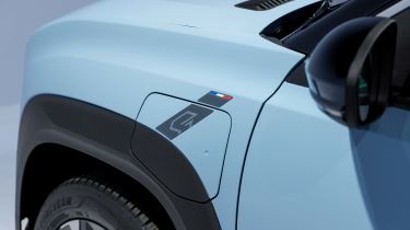 Renault 4 charging flap blue