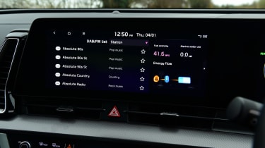 Kia Sportage drive infotainment screen
