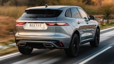 Jaguar F-Pace SUV rear 3/4 tracking