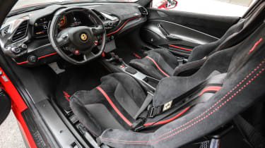 Ferrari 488 Pista interior wide angle