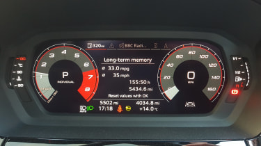 Audi S3 Sportback information screen