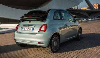 Fiat 500C driving - rear