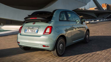 Fiat 500C driving - rear