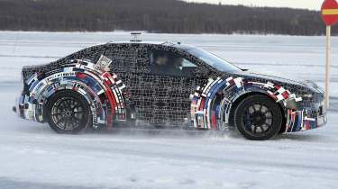 BMW M3 electric spy shot side