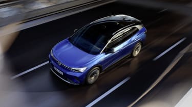 2021 Volkswagen ID.4 driving - view from above