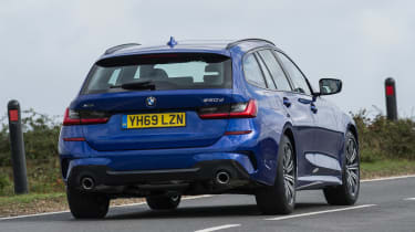 BMW 3 Series Touring driving - rear view
