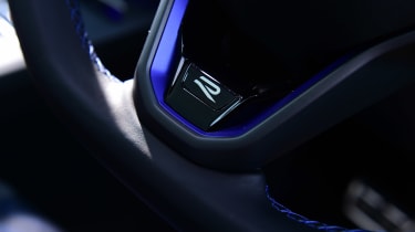 2022 Volkswagen Golf R estate steering badge