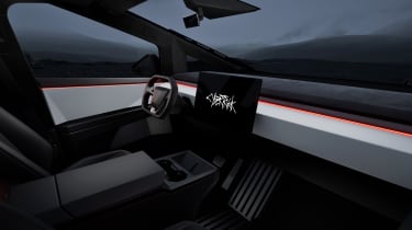 Tesla Cybertruck interior view
