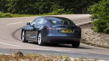 Tesla Model S - rear 3/4 dynamic view
