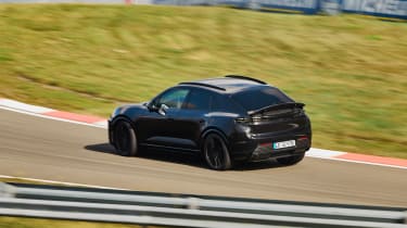 Porsche Macan EV dynamic on track