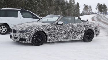 BMW 4 Series Convertible testing in wintry conditions