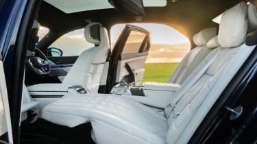 BMW i7 saloon back seat reclined