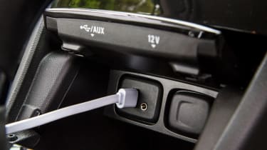 Smartphone connectivity is a big part of the Mokka X experience, so a USB port is included 