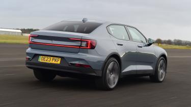 Polestar 2 rear quarter driving