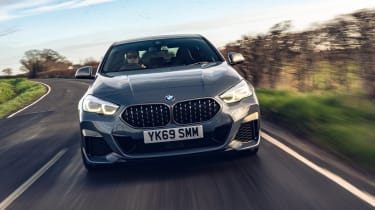 BMW M235i Gran Coupe saloon front driving