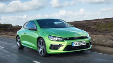 The Volkswagen Scirocco R is an attractive coupe with a powerful petrol engine