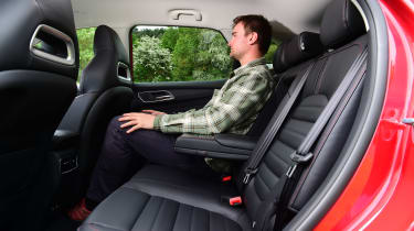 MG HS SUV facelift rear seats staff