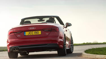 The convertible Audi A5 still has a fabric roof rather than a folding metal version but it keeps the cabin warm and quiet