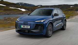 Audi Q6 e-tron front 3/4 tracking