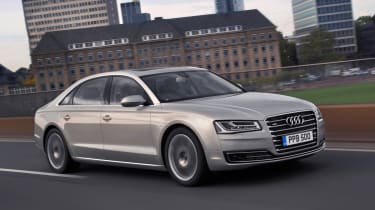 Audi A8 2014 front quarter tracking