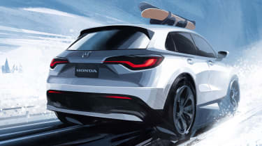 New Honda hybrid SUV - rear
