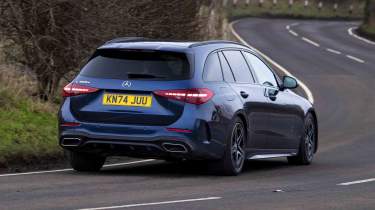 Mercedes C-Class Estate C 300 e cornering rear