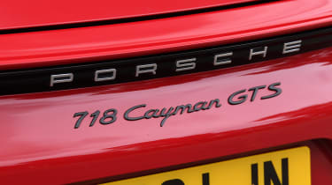 Porsche 718 Cayman rear badge