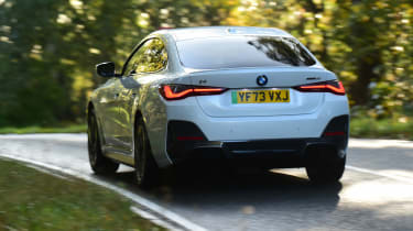 BMW i4 eDrive35 rear 3/4 tracking