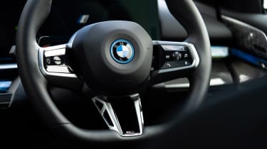 BMW i5 UK steering wheel