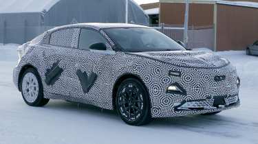 Alpine A390 spy shot front quarter