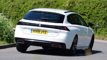 Peugeot 508 SW estate rear cornering
