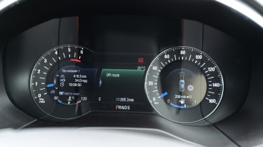  An optional digital display that runs across the instrument cluster and into the dials is a useful addition