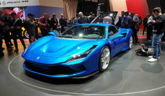 Ferrari F8 Tributo Geneva passenger front quarter