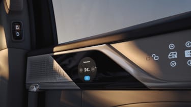 Volvo EM90 door controls close up