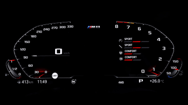 BMW M8 Competition coupe digital instruments