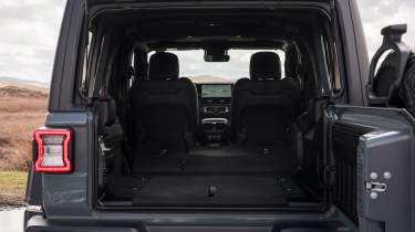 Jeep Wrangler boot seats folded