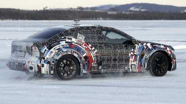 BMW M3 electric spy shot side