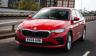 Skoda Scala UK front quarter dynamic