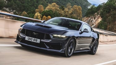 2024 Ford Mustang tracking front quarter