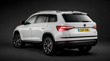 Sharp design of the rear light clusters give the Skoda Kodiaq a distinctive look